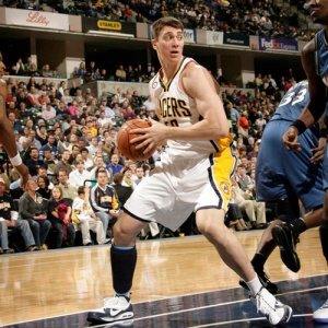 INDIANAPOLIS - NOVEMBER 6: Tyler Hansbrough #50 of the Indiana Pacers grabs a rebound against the Washington Wizards at Conseco Fieldhouse on November 6, 2009 in Indianapolis, Indiana.  NOTE TO USER: User expressly acknowledges and agrees that, by downloading and or using this Photograph, user is consenting to the terms and condition of the Getty Images License Agreement. Mandatory Copyright Notice: 2009 NBAE  (Photo by Ron Hoskins/NBAE via Getty Images)